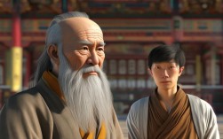 寺庙方丈和徒弟图片