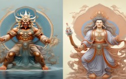 右菩萨左金刚，佛教造像中左右布局的象征深意何在？