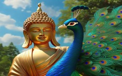 弥勒菩萨骑孔雀形象，佛教艺术中蕴含怎样的文化象征与深意？