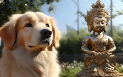 狗看着佛教