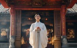 女人要到寺庙戒斋
