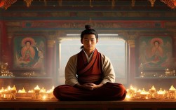 丁真在寺庙修行