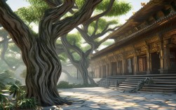 佛教院内树木有何独特佛法象征？