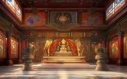 寺庙天王殿内景