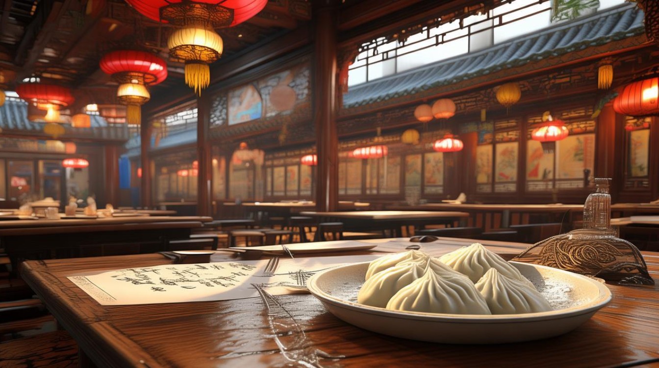 北京寺庙里的餐厅