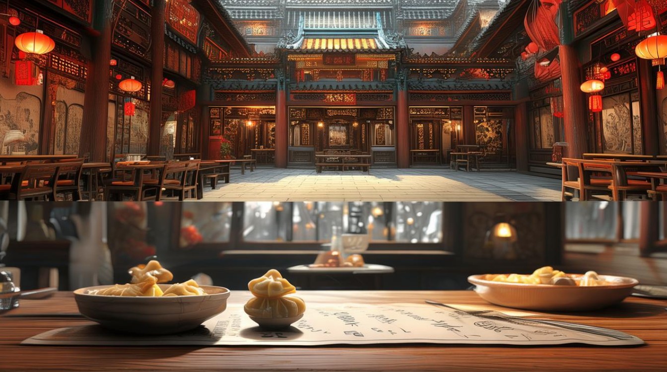 北京寺庙里的餐厅