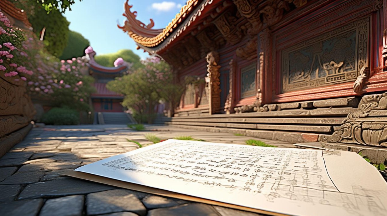 寺庙的欢迎信
