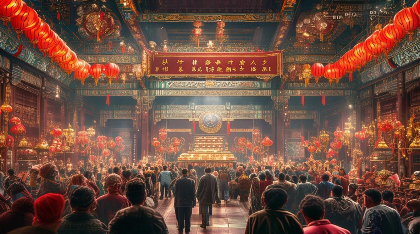 春节里寺庙的活动
