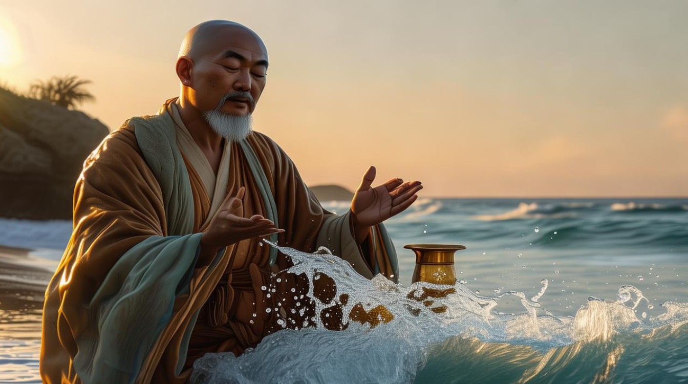 海涛法师布施水
