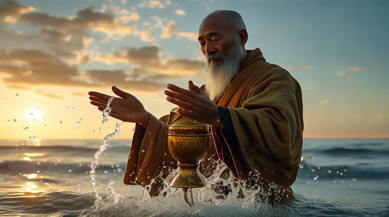 海涛法师布施水
