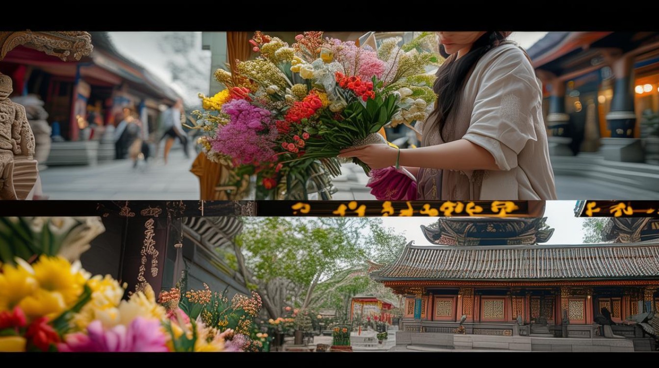 去寺庙献花买几朵