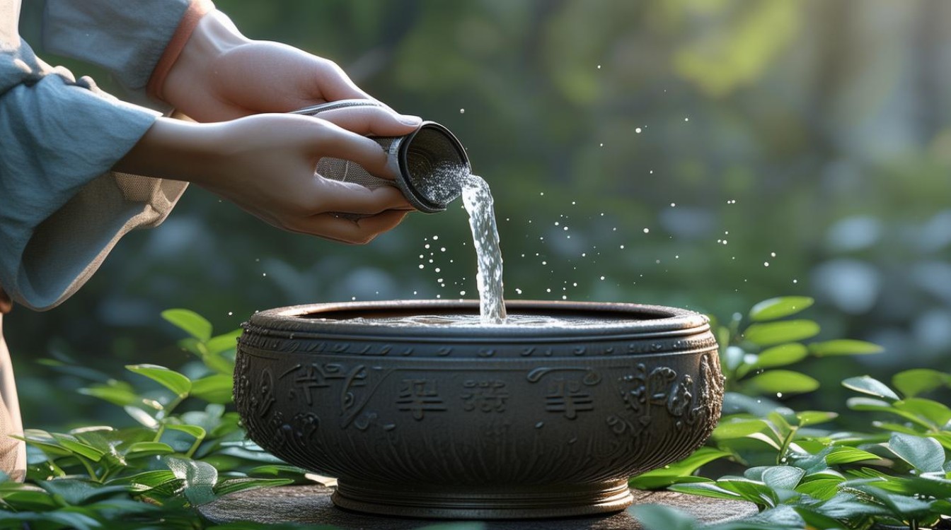 给菩萨供养水