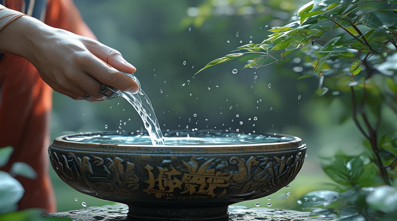 给菩萨供养水