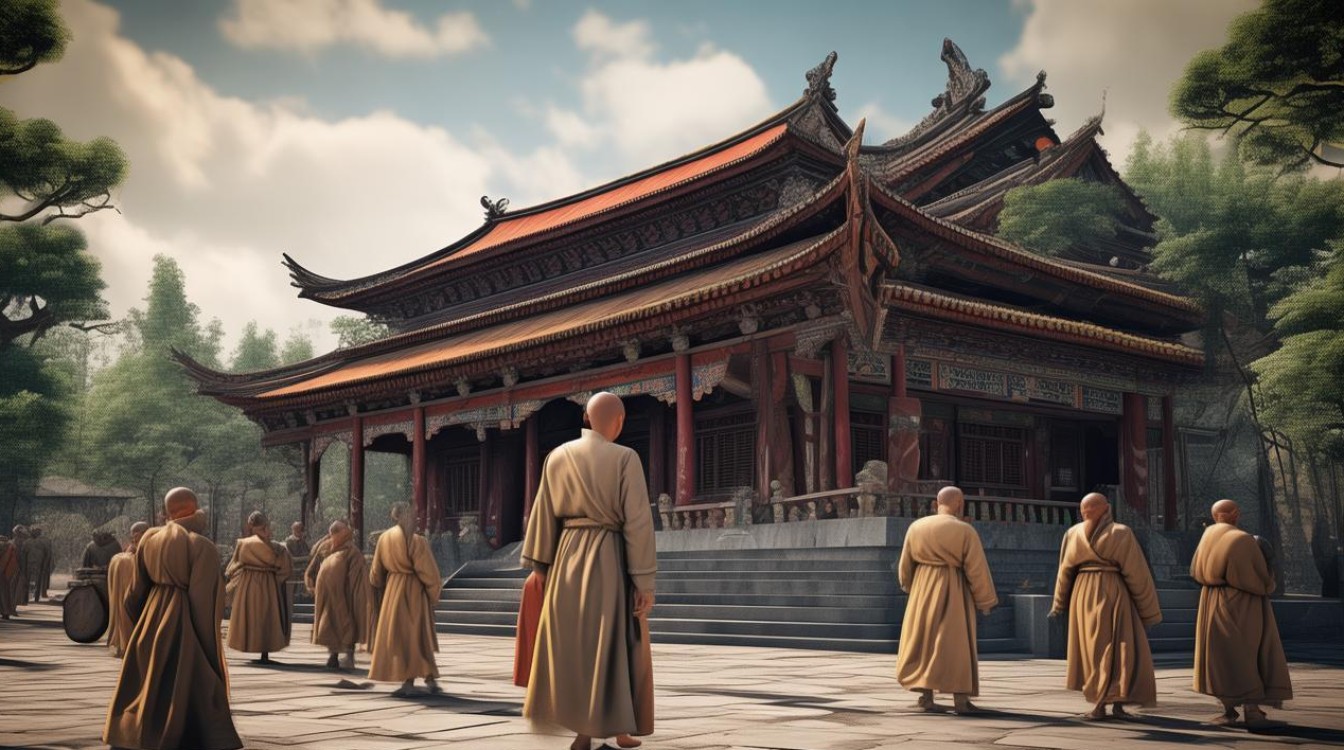 云南大理寺庙和尚