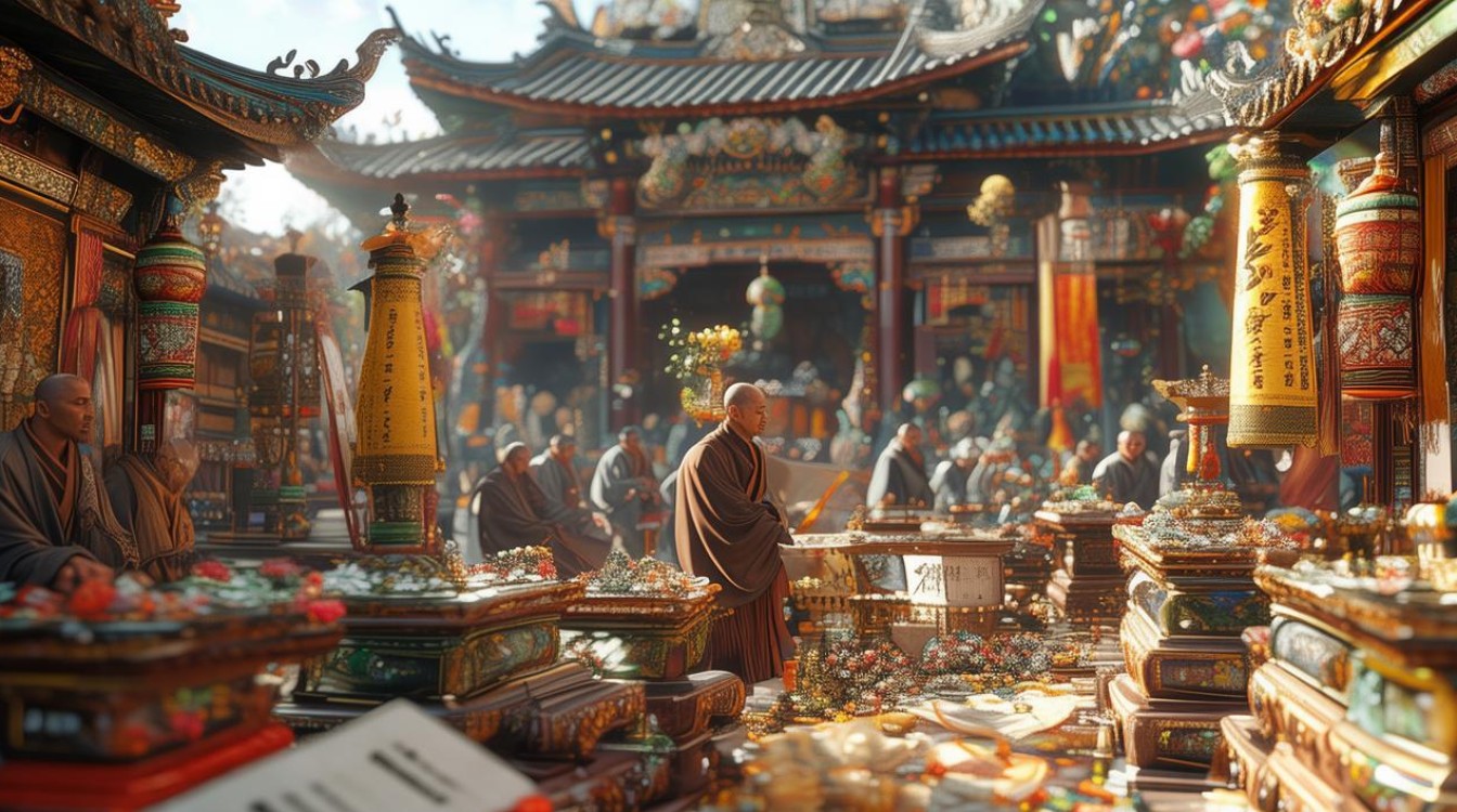 在寺庙超度法会仪轨
