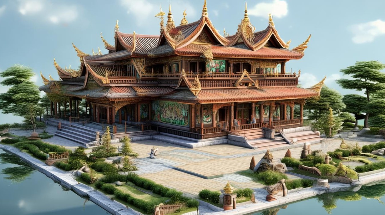 佛教寺庙建筑布局图