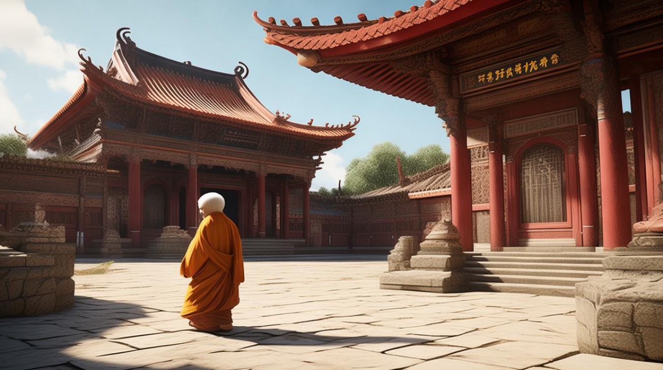 梦参居士到寺庙