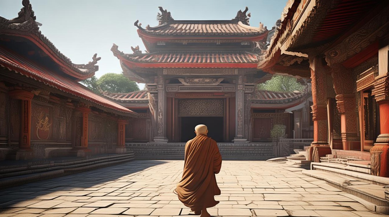 梦参居士到寺庙
