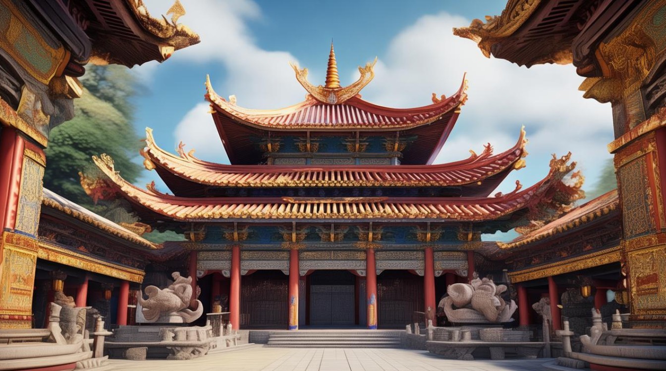 寺庙500人的斋堂