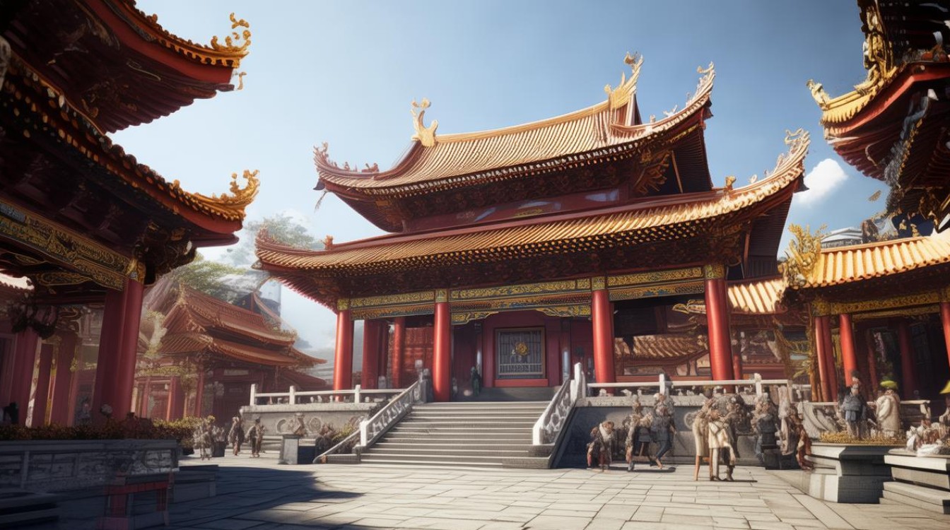 寺庙500人的斋堂