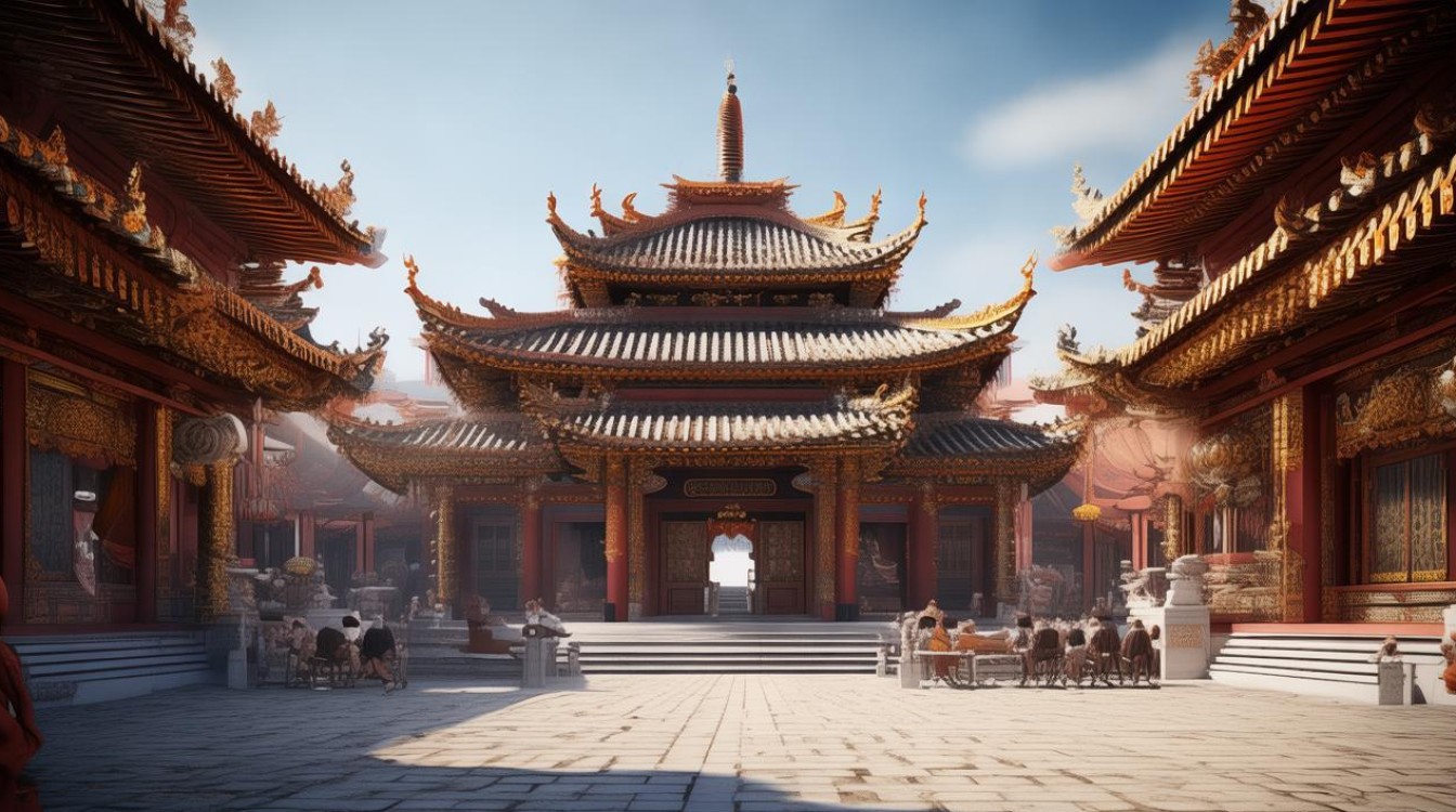 寺庙500人的斋堂