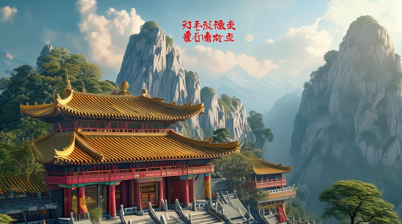 中国最奇观山顶寺庙