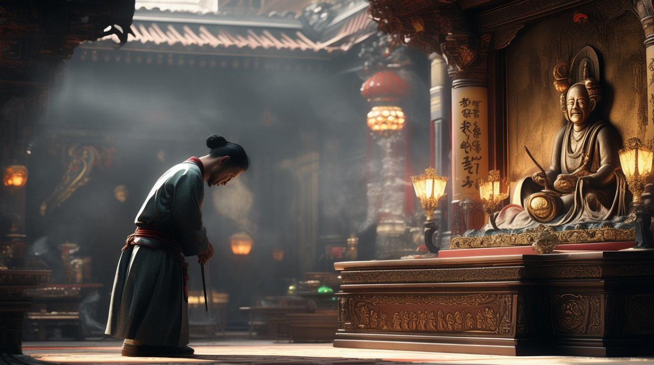 寺庙里 拜 别人灵位
