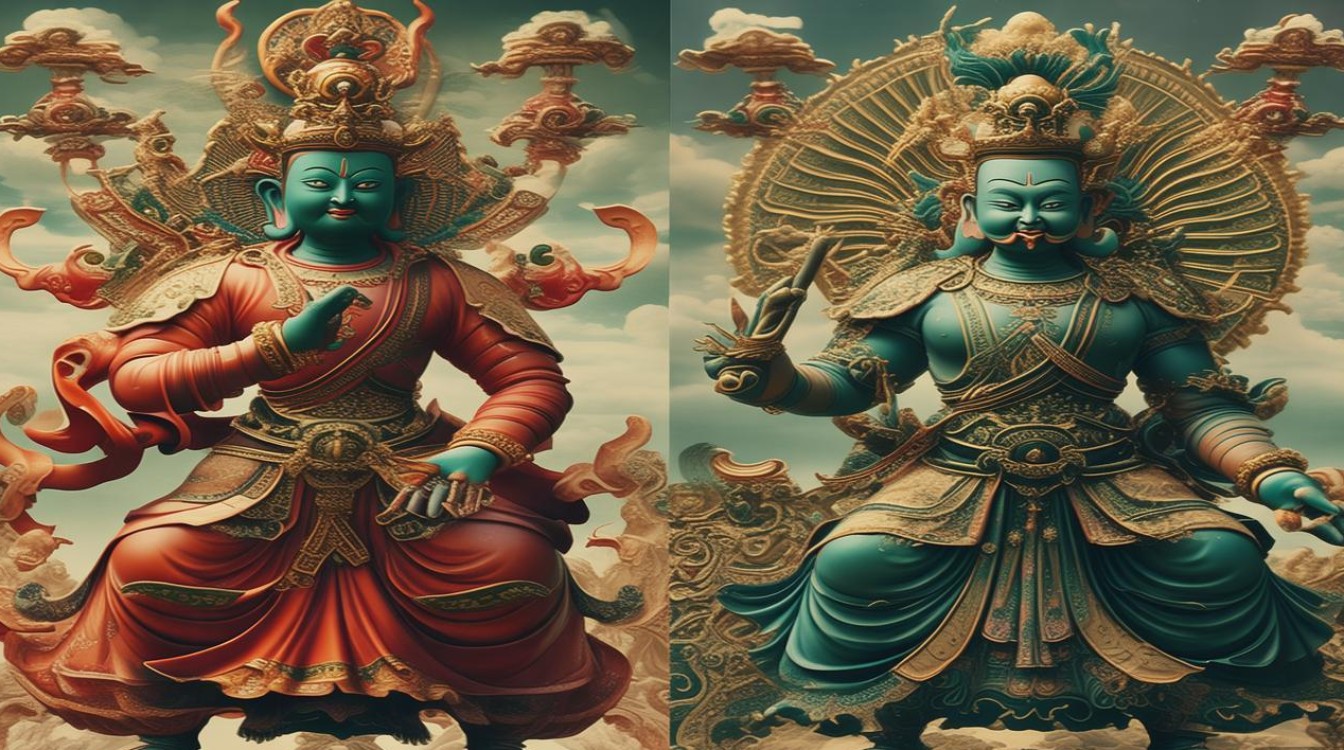 文殊菩萨左右护法