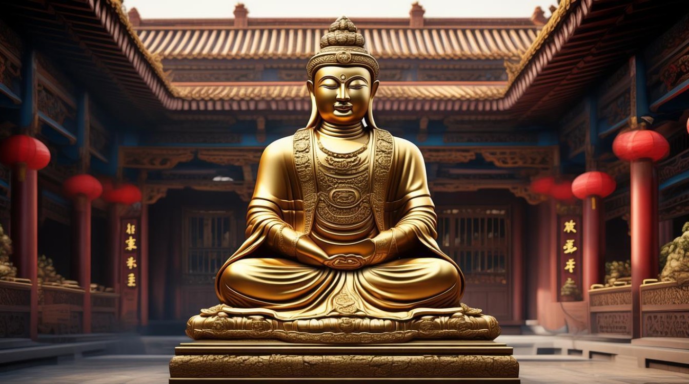 成都龙泉寺庙金身