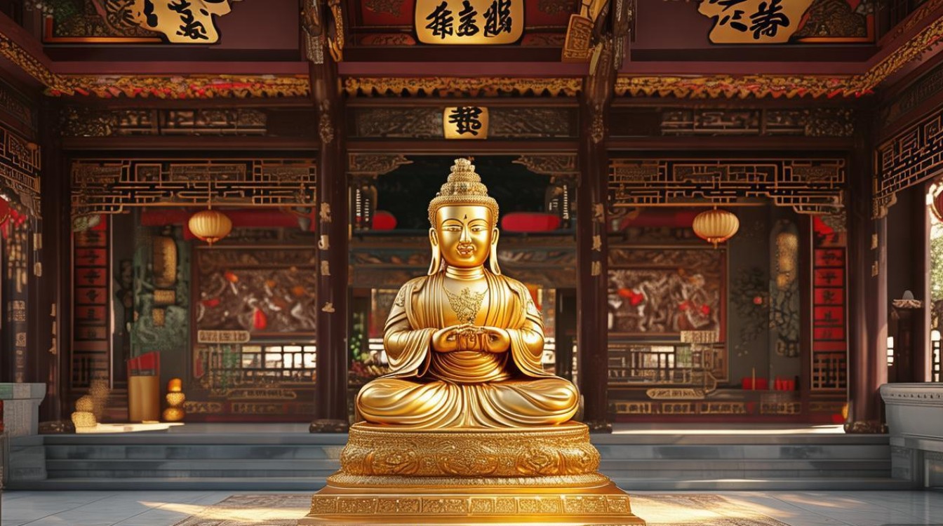 成都龙泉寺庙金身