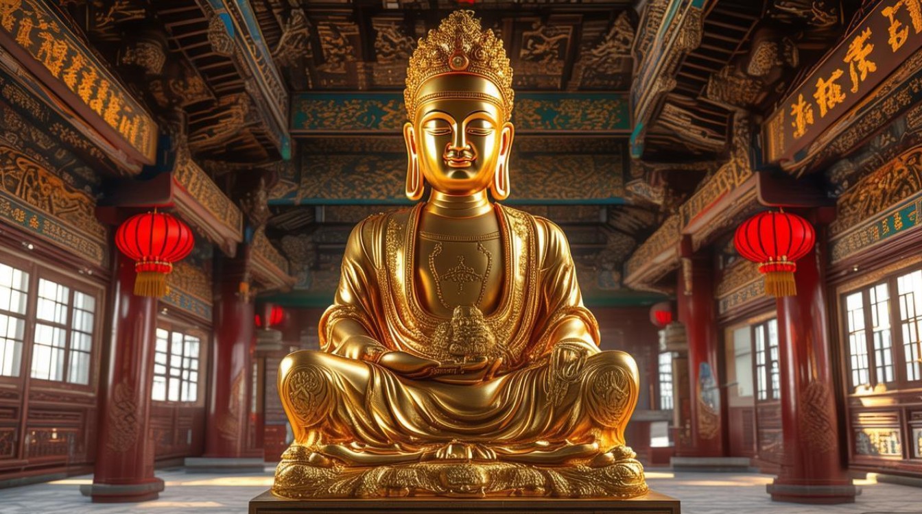 成都龙泉寺庙金身