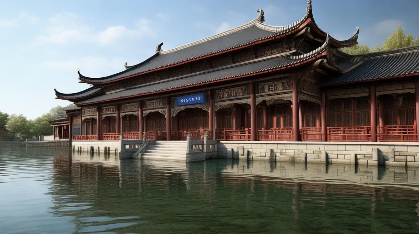 吉林庙岭水库寺庙