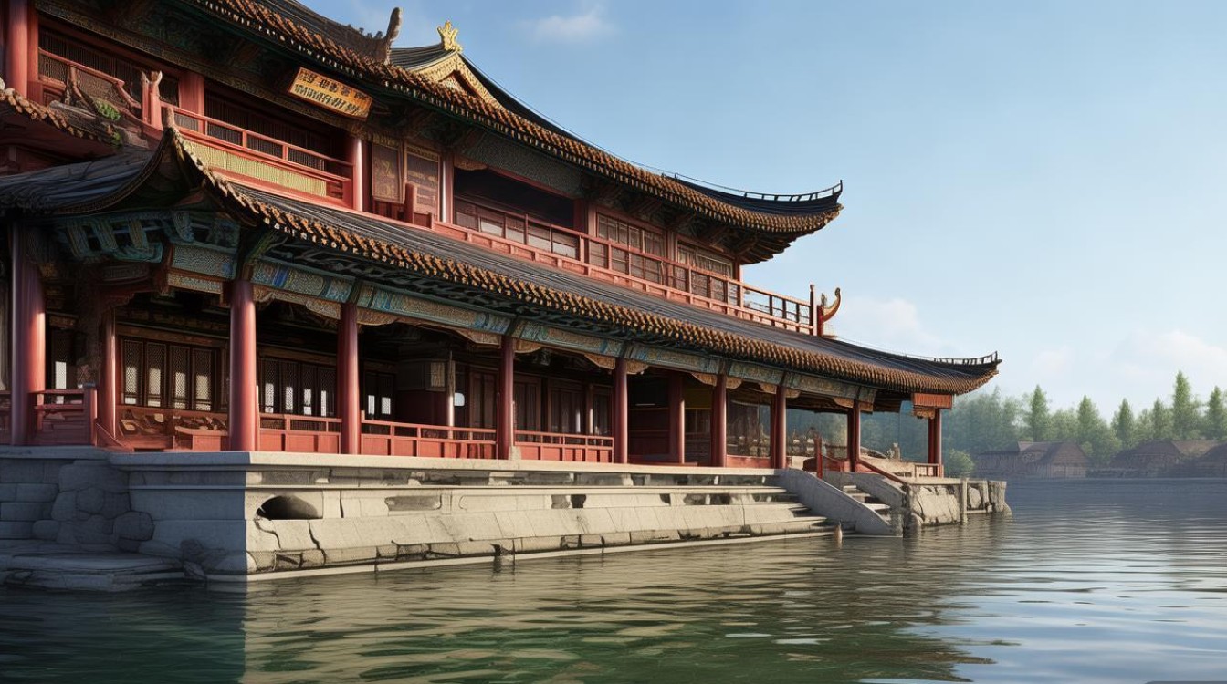 吉林庙岭水库寺庙