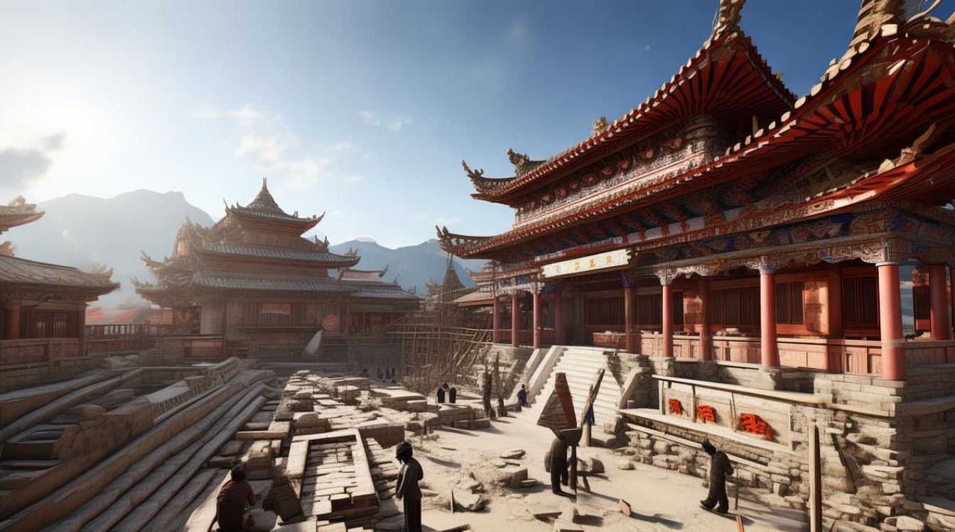 凌海正在建的寺庙
