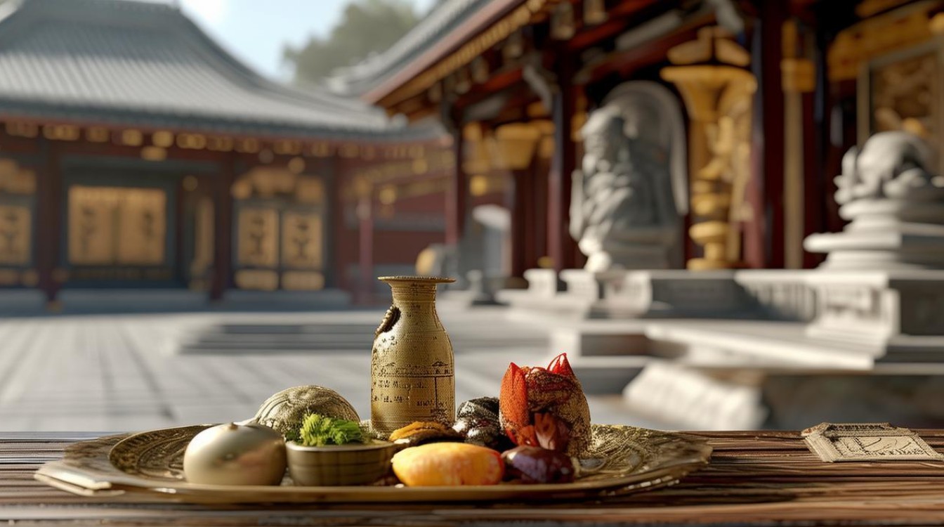寺庙师傅送的贡品