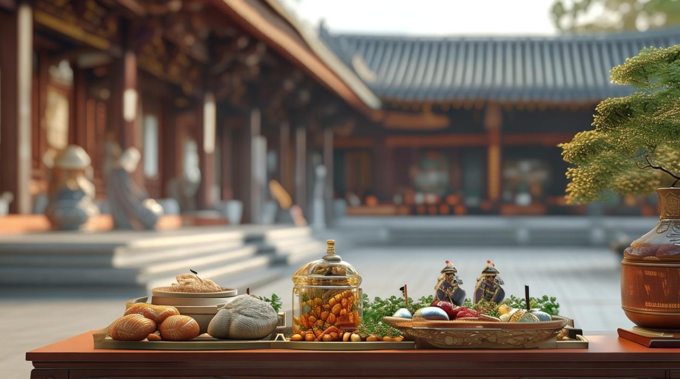 寺庙师傅送的贡品