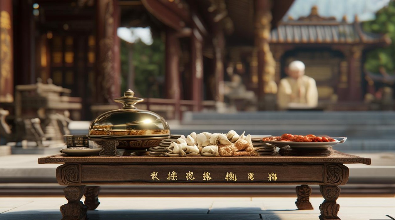 寺庙师傅送的贡品