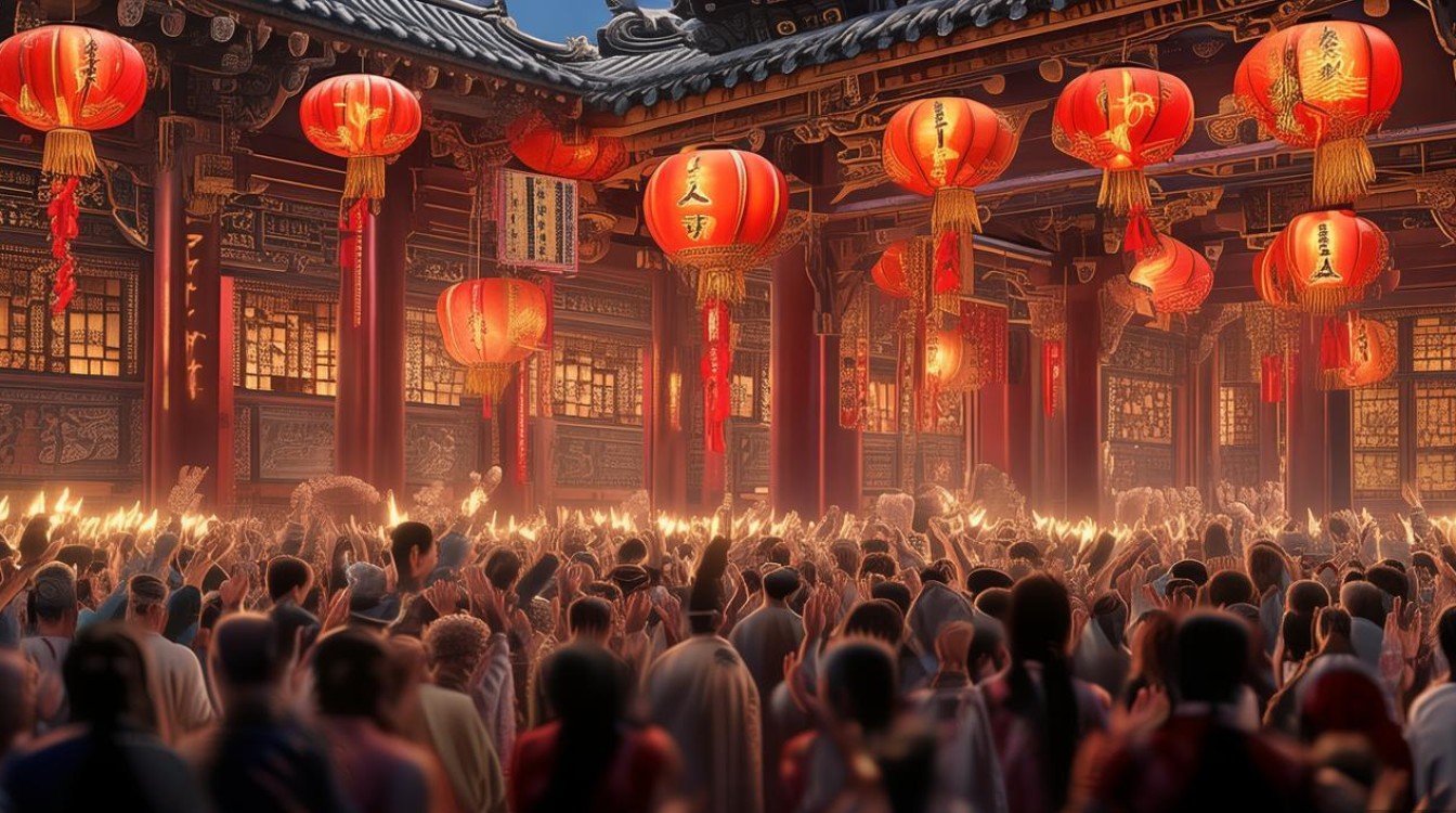 寺庙传灯祈福法会