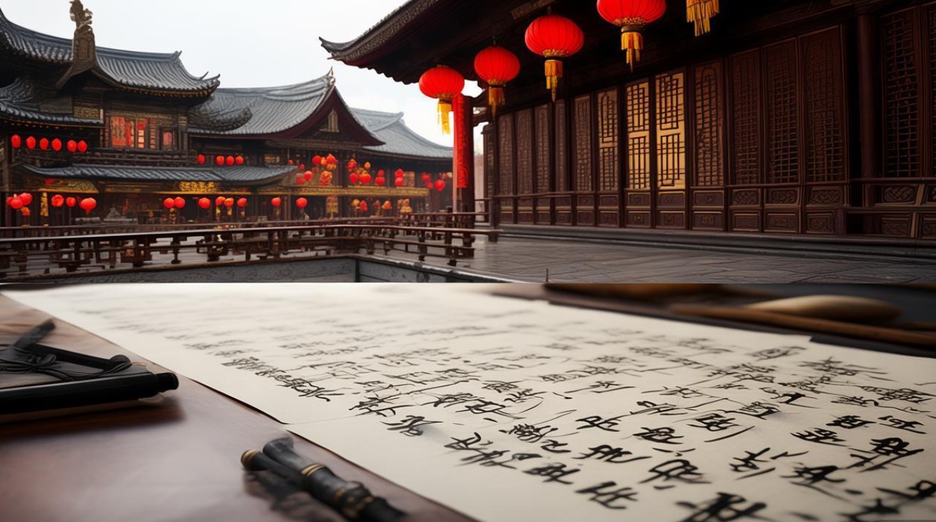 寺庙与书法的文化