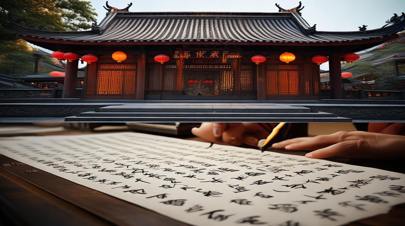 寺庙与书法的文化