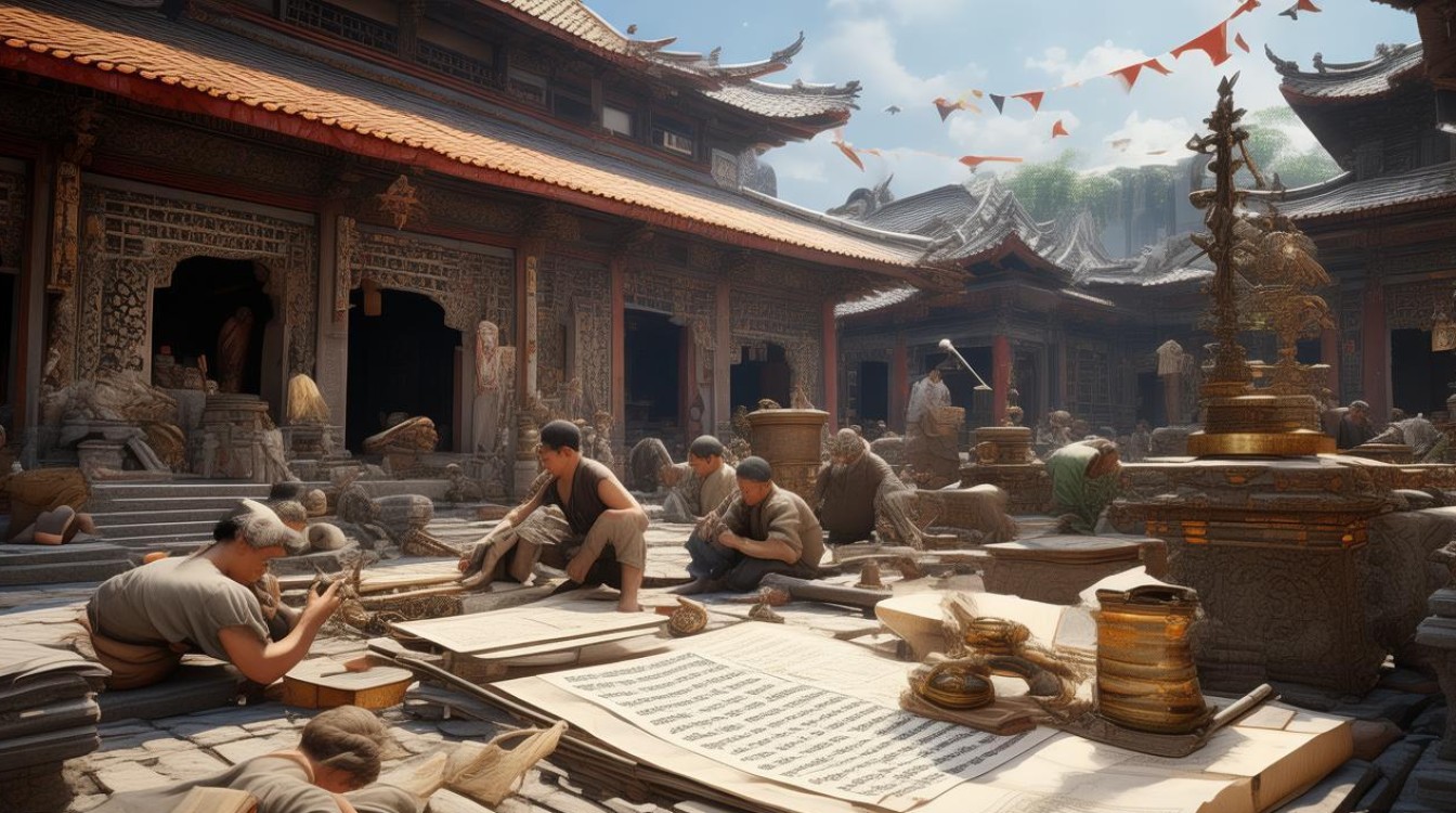 与寺庙有关的工作