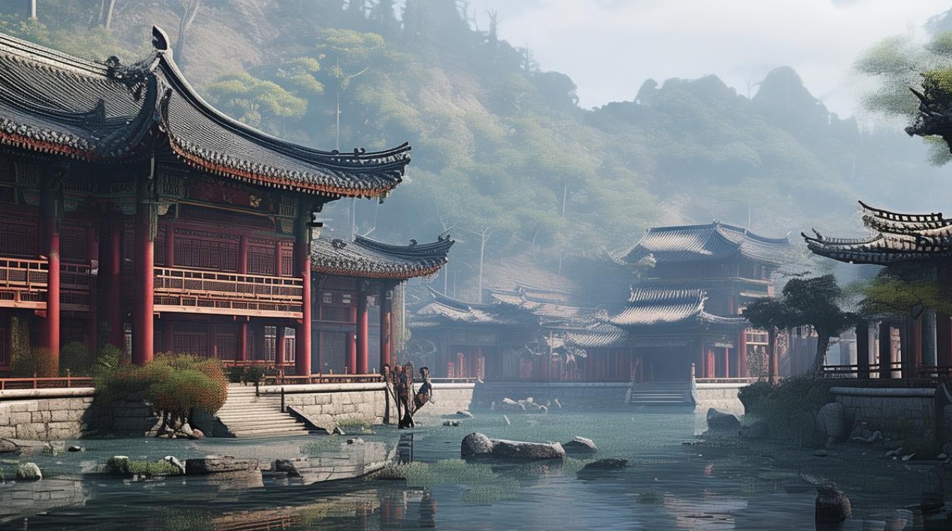 万杉寺庙的杉木