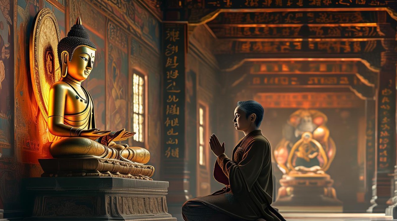 七宝寺庙拜佛