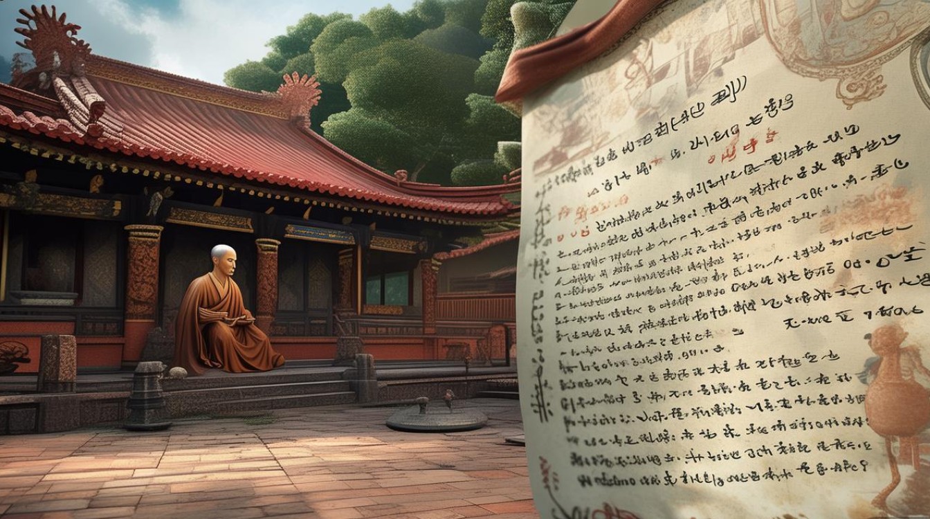 寺庙念金刚经