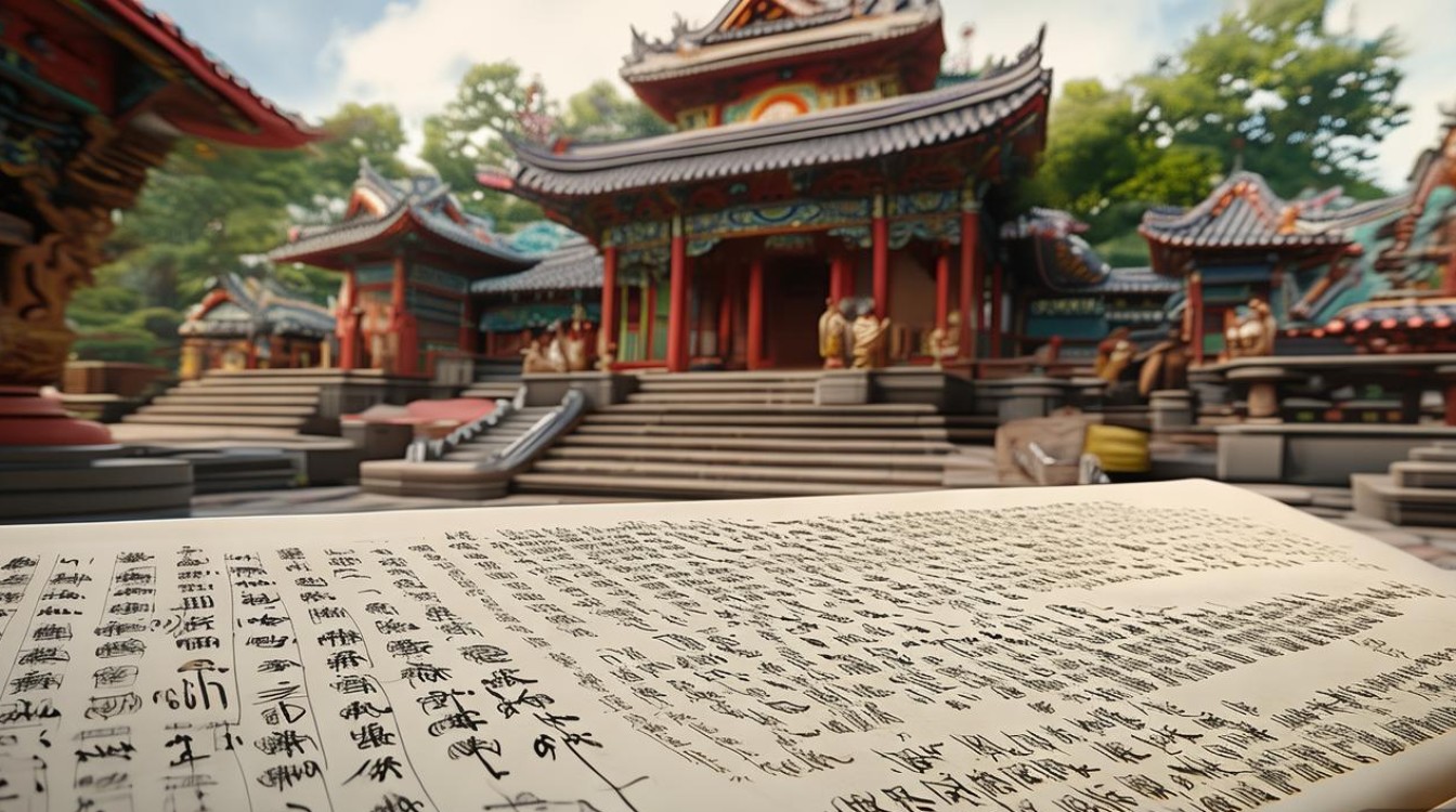 寺庙念金刚经