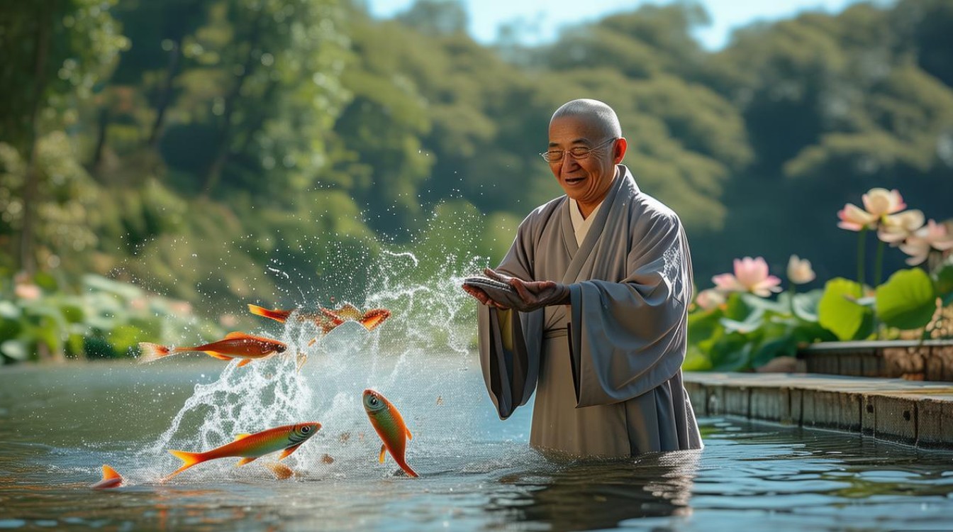 净慧法师放生