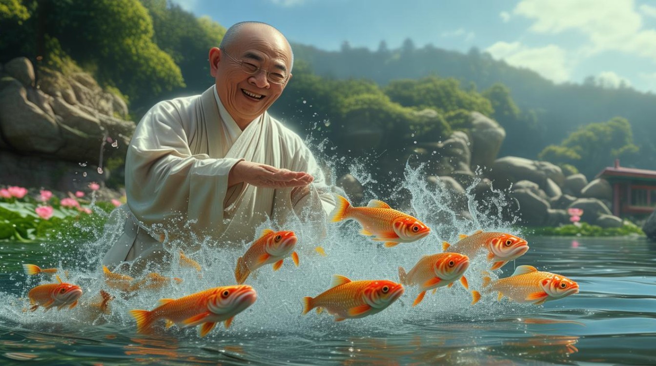 净慧法师放生