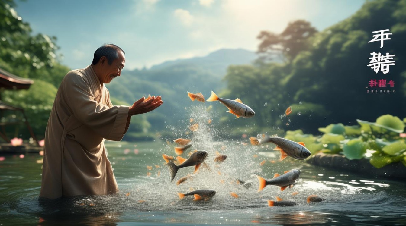 净慧法师放生