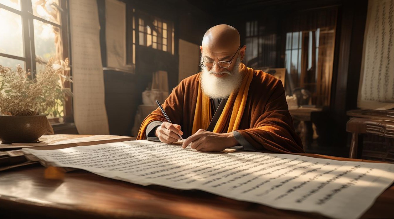 心澄法师写字