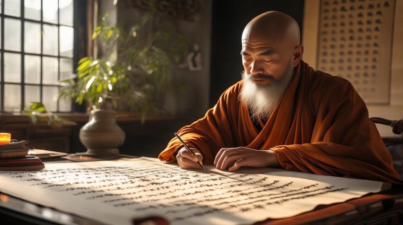 心澄法师写字